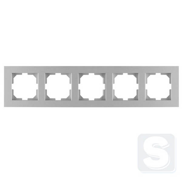 Рамка на 5 постів горизверт. монтаж Arvia Electric KAREN Срібло (20 03 2000 025)